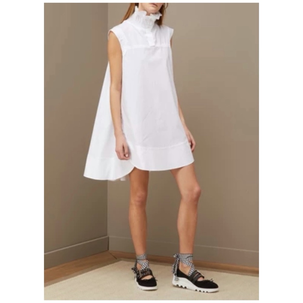 Carven Smock Collar Poplin Dress